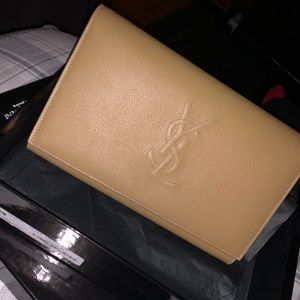 Yves Saint Laurent Bag on Gold Chain.